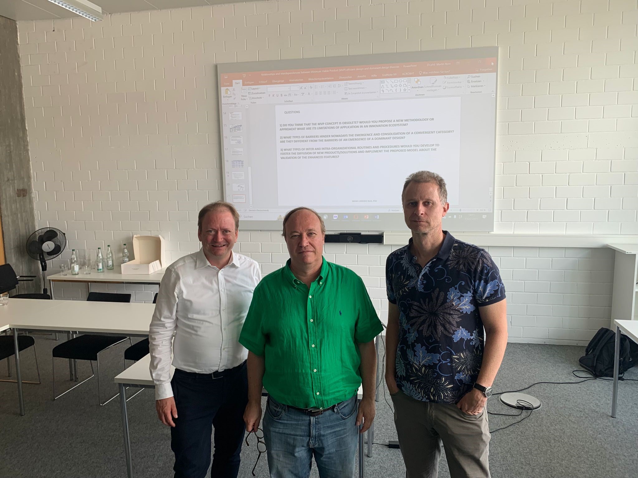 Bild von links nach rechts: Dr. Martin Rost, Prof. Dr. Manuel Arribas Ibar, Prof. Dr. Andreas Größler